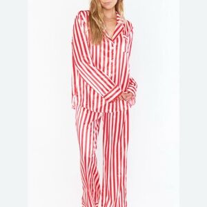 Show Me Your MuMuRed and White Striped Pajama Set